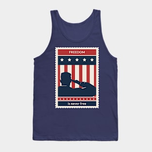 FREEDOM IS NEVER FREE - SALUTE Tank Top